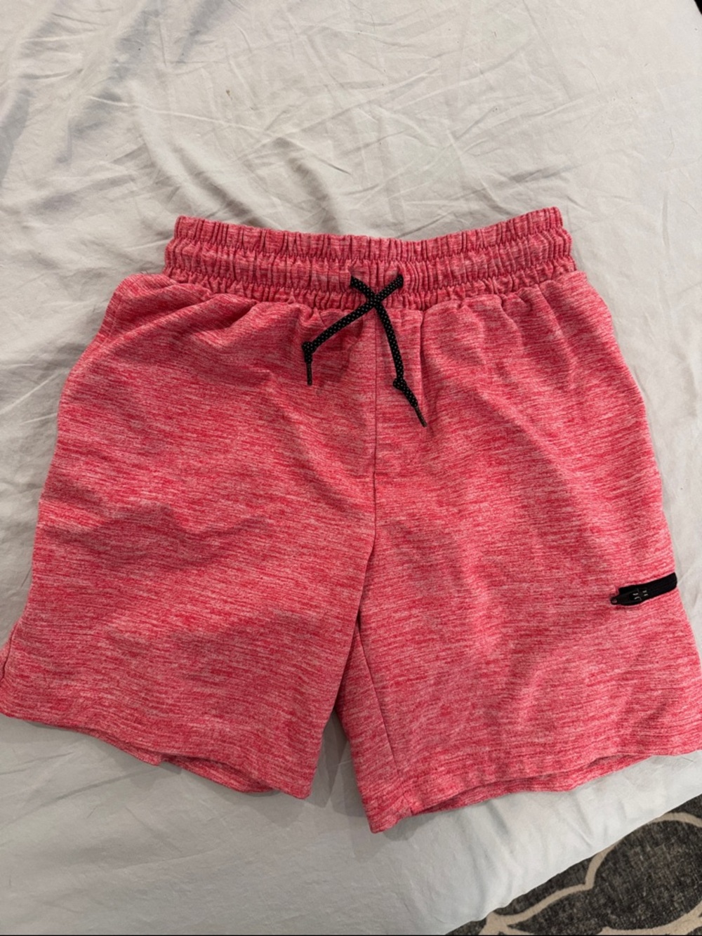 Men's Red Heather Athletic Shorts with Drawstring